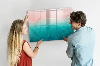 Magnetisk tegnetavle med motiv af strand og hav