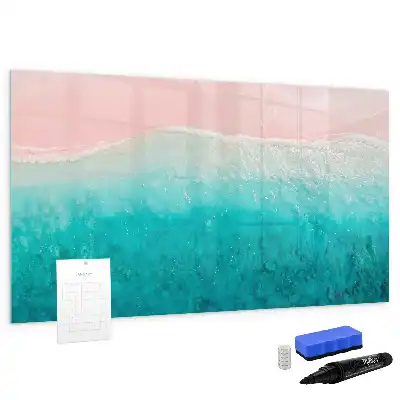 Magnetisk tegnetavle med motiv af strand og hav