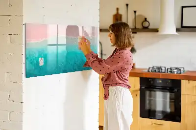 Magnetisk tegnetavle med motiv af strand og hav