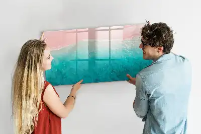 Magnetisk tegnetavle med motiv af strand og hav