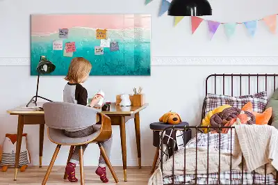 Magnetisk tegnetavle med motiv af strand og hav