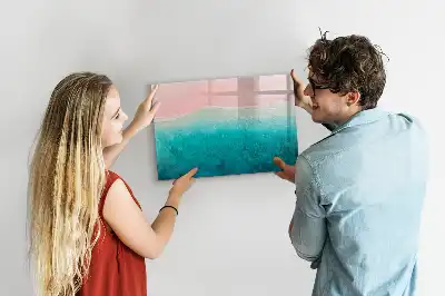 Magnetisk tegnetavle med motiv af strand og hav
