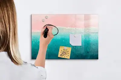 Magnetisk tegnetavle med motiv af strand og hav