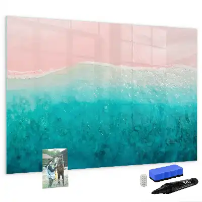 Magnetisk tegnetavle med motiv af strand og hav