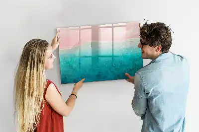 Magnetisk tegnetavle med motiv af strand og hav