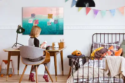 Magnetisk tegnetavle med motiv af strand og hav