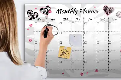 Magnetisk månedsplanner elegant tavle til at tegne på