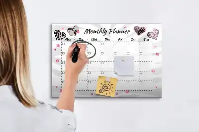 Magnetisk månedsplanner elegant tavle til at tegne på