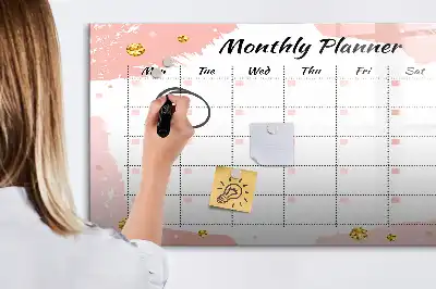 Magnetisk skrivetavle Månedsplanner