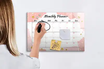 Magnetisk skrivetavle Månedsplanner