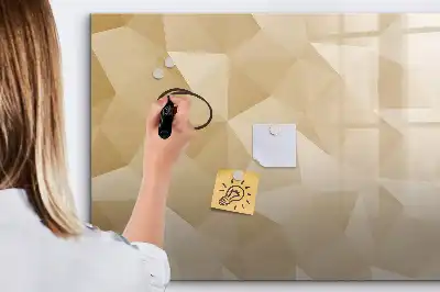 Magnetisk skrivetavle med motiv af trekantsabstraktion