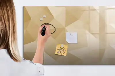 Magnetisk skrivetavle med motiv af trekantsabstraktion
