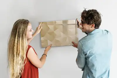 Magnetisk skrivetavle med motiv af trekantsabstraktion