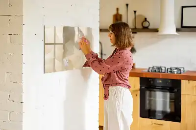 Magnetisk skrivetavle med motiv af trekantsabstraktion