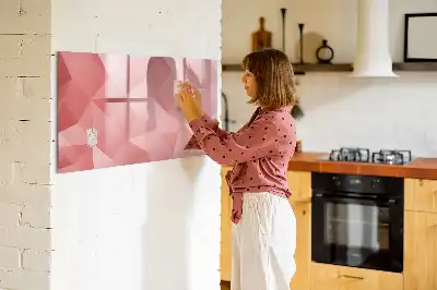 Magnetisk skrivetavle med abstrakt trekantmotiv