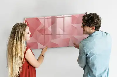 Magnetisk skrivetavle med abstrakt trekantmotiv