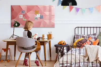 Magnetisk skrivetavle med abstrakt trekantmotiv