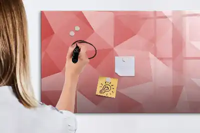 Magnetisk skrivetavle med abstrakt trekantmotiv