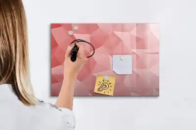 Magnetisk skrivetavle med abstrakt trekantmotiv