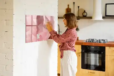 Magnetisk skrivetavle med abstrakt trekantmotiv