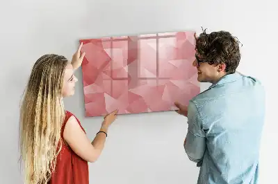 Magnetisk skrivetavle med abstrakt trekantmotiv