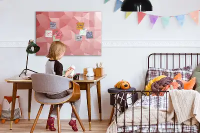 Magnetisk skrivetavle med abstrakt trekantmotiv