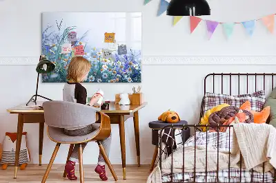 Magnetisk skrivetavle med motiv af sommerfugl på engen