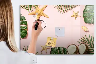 Magnetisk skrivetavle med motiv af sommerstemning
