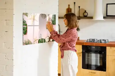 Magnetisk skrivetavle med motiv af sommerstemning