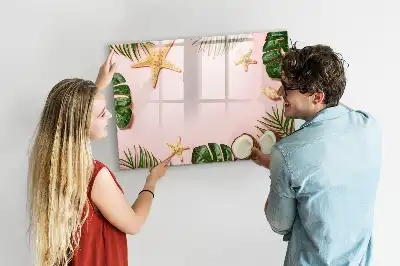 Magnetisk skrivetavle med motiv af sommerstemning