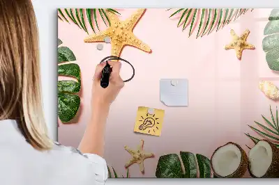 Magnetisk skrivetavle med motiv af sommerstemning
