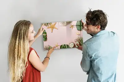 Magnetisk skrivetavle med motiv af sommerstemning