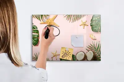 Magnetisk skrivetavle med motiv af sommerstemning