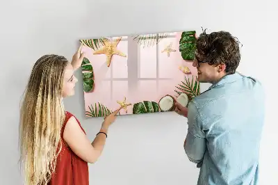 Magnetisk skrivetavle med motiv af sommerstemning