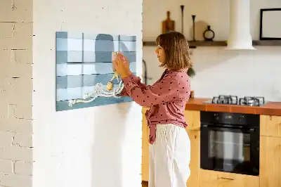 Magnetisk skrivetavle med motiv af planter og muslingeskaller