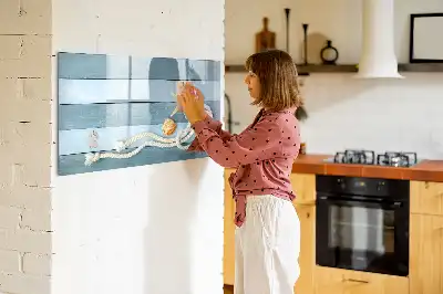 Magnetisk skrivetavle med motiv af planter og muslingeskaller