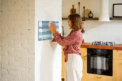 Magnetisk skrivetavle med motiv af planter og muslingeskaller