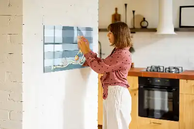 Magnetisk skrivetavle med motiv af planter og muslingeskaller