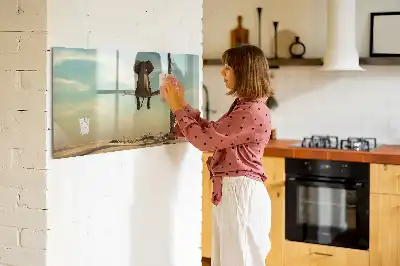Magnetisk skrivetavle med elefant på træet motiv