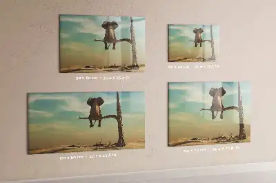 Magnetisk skrivetavle med elefant på træet motiv