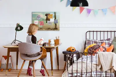 Magnetisk skrivetavle med elefant på træet motiv
