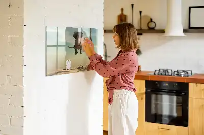 Magnetisk skrivetavle med elefant på træet motiv