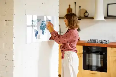 Verdenskort magnetisk skrivetavle