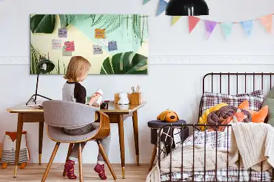 Magnetisk tegnetavle med motiv af monstera-blade