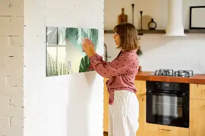 Magnetisk tegnetavle med motiv af monstera-blade