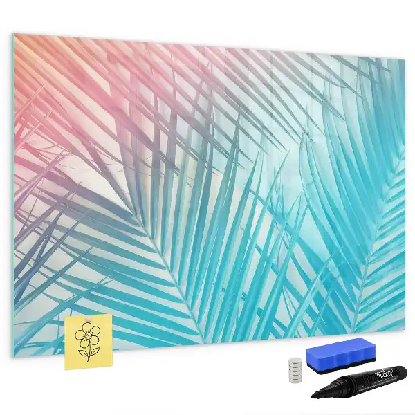 Magnetisk skrivetavle med motiv af tropisk palme