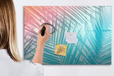 Magnetisk skrivetavle med motiv af tropisk palme