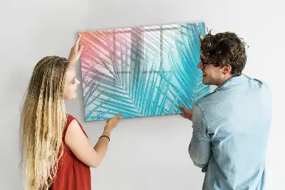 Magnetisk skrivetavle med motiv af tropisk palme