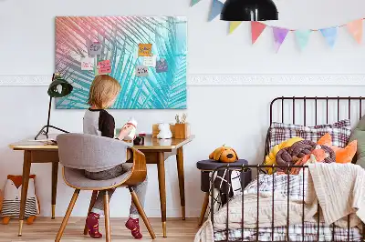 Magnetisk skrivetavle med motiv af tropisk palme