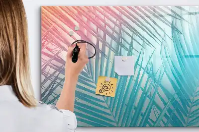 Magnetisk skrivetavle med motiv af tropisk palme